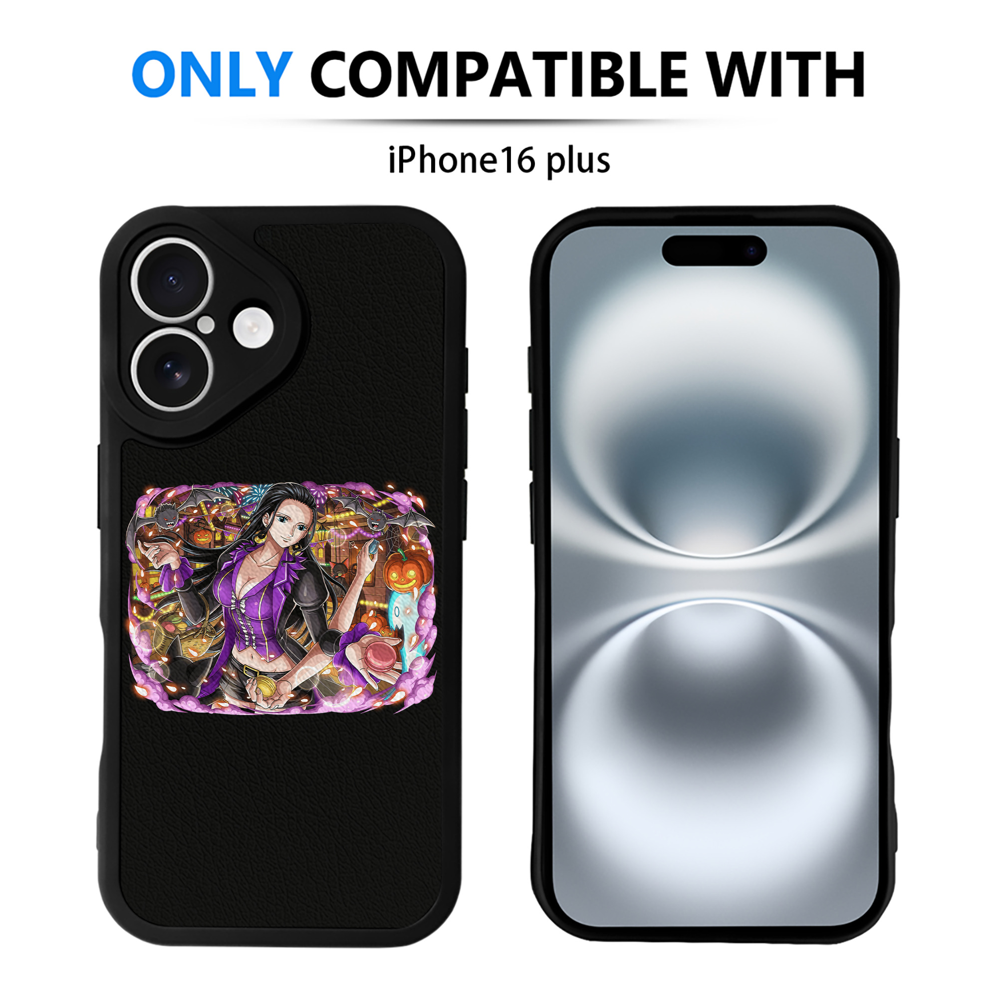 （画像用） ワンピース ニコ・ロビン ONE PIECE Nico Robin 【iPhone 16シリーズ対応】シリコンスマホケース（レザー調） 材質：シリコン